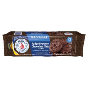 Voortman Sugar Free Fudge Brownie Chocolate Chip Cookies 8oz 6ct